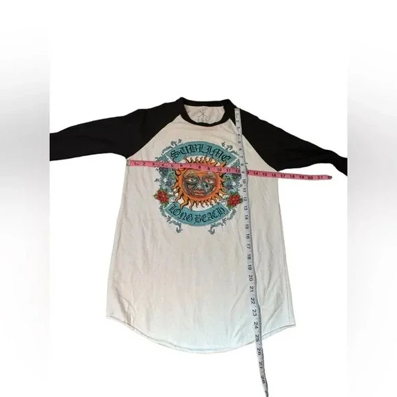 Sublime Baseball sleeve tee Ladies Small Life Clothing Co GUC slightly piling - Picture 3 of 7
